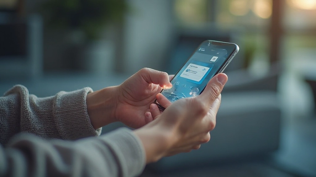 Смартфон с приложением мобильного банка